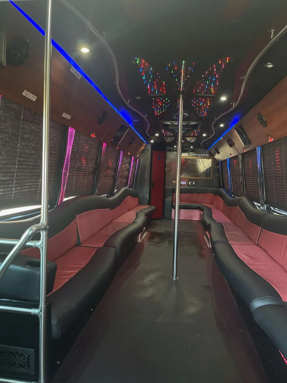 Atlanta party bus seating and premium sound system